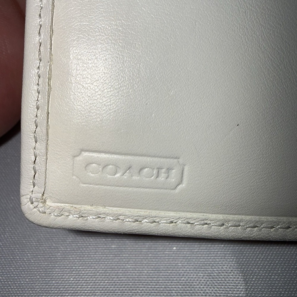 Vintage Coach Pink Canvas White Leather Planner Agenda Notebook Cover Y2K NWT - Picture 9 of 13